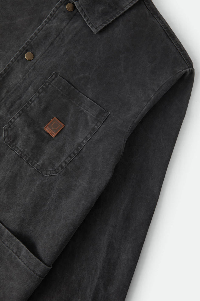 Men's Painters Jacket in the color Washed Black - Additional Laydown image