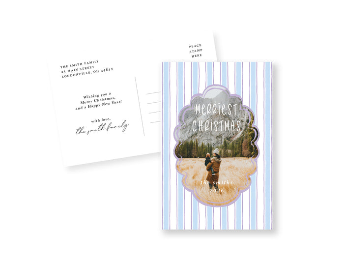 Pastel Stripes Postcard