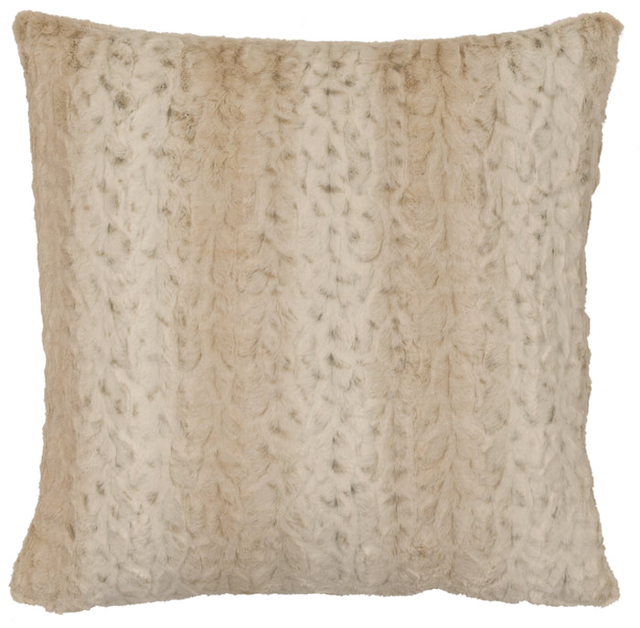 Pearl Leopard Faux Fur Euro Sham - 26"x26"