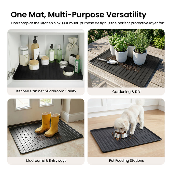 Premium Waterproof Under Sink Mat – 34" × 22"