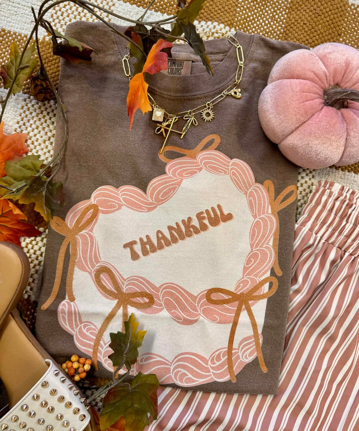 PREORDER: Thankful Bow Cake Tee OR Long Sleeve Tee / ships in 3-4 weeks