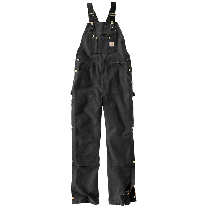 R37 Loose Fit Firm Duck Bib Overall - BLK-Black | Carhartt 106671