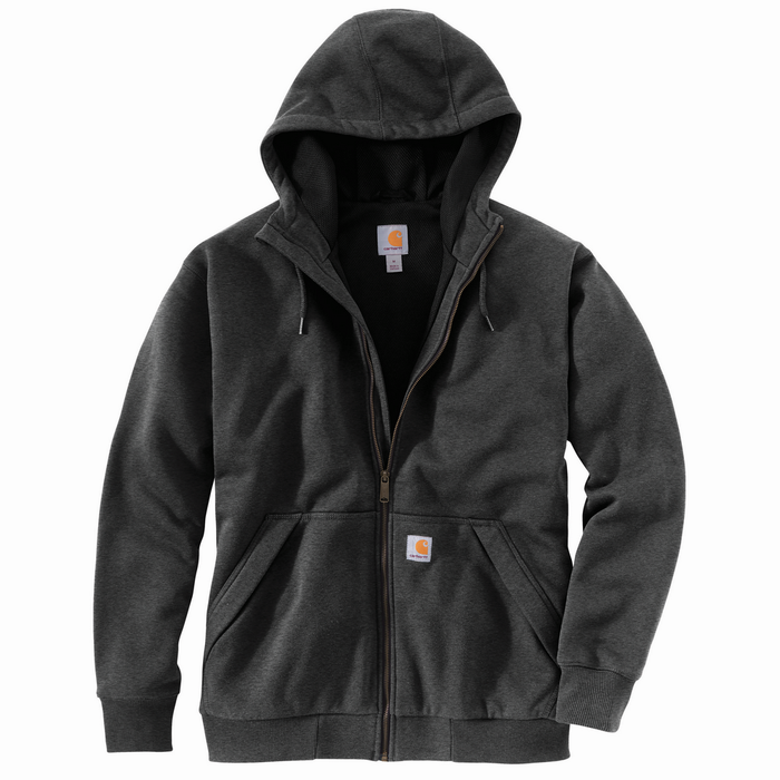 Rain Defender Loose Fit Midweight Thermal-Lined Full-Zip Sweatshirt - 024-Carbon Heather | Carhartt 104078