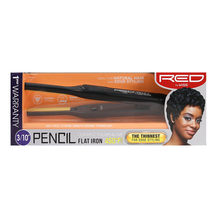 Red By Kiss 3/10" Pencil Ceramic Tourmaline Flat Iron - ikatehouse