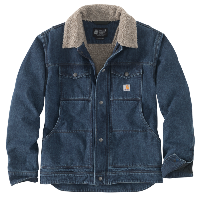 Relaxed Fit Denim Sherpa-Lined Jacket - H87-Beech | Carhartt 106323
