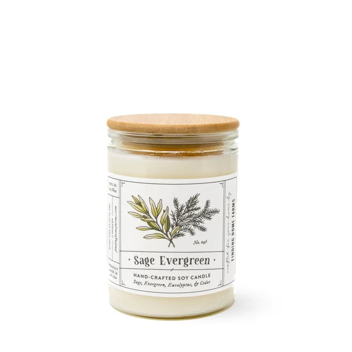 Sage Evergreen Scented Soy Wax Candle