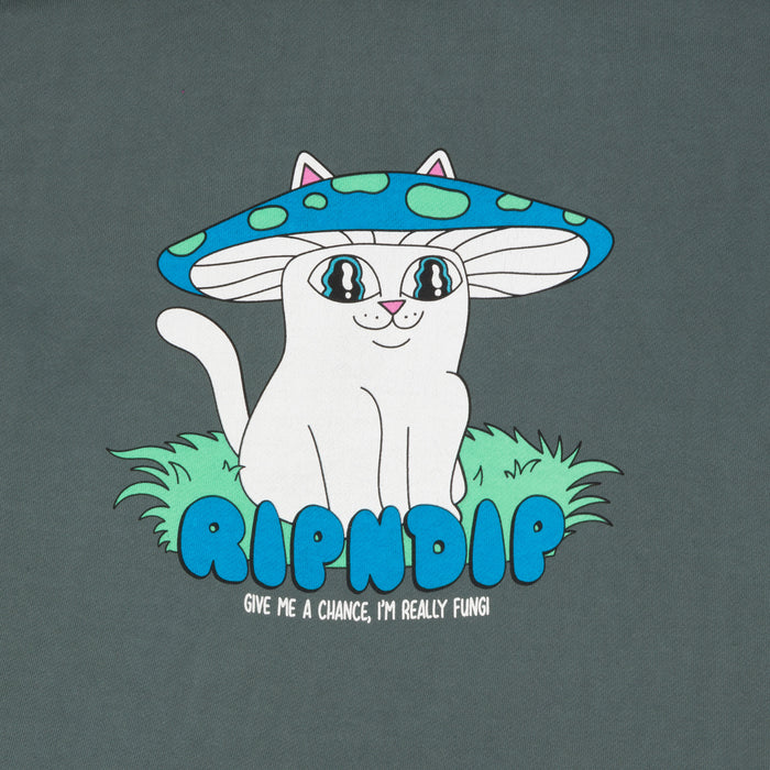 RIPNDIP Shroom Nerm Cropped Hoodie (Charcoal)