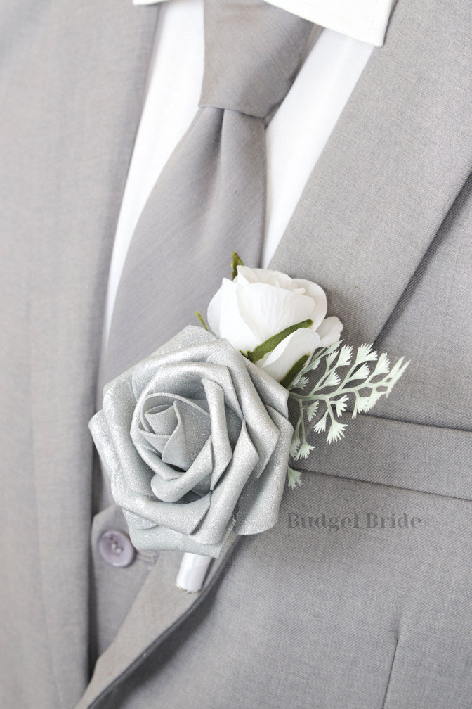 Silk Wedding Bouquet in Peacock Blue - $39.50 | Middleton Collection