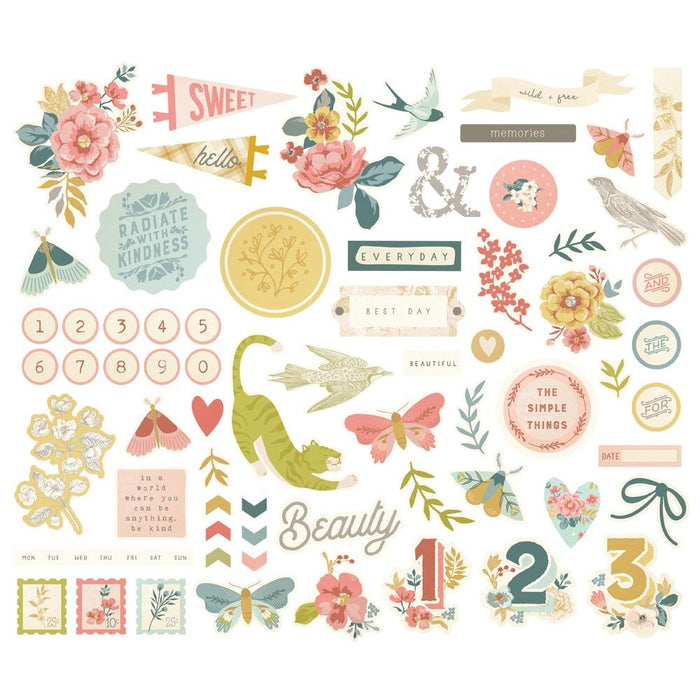Simple Stories - Bits & Pieces Die-Cuts - 67/Pkg - Wildflower. Die-Cuts are a great addition to scrapbook pages, greeting cards and more! The perfect embellishment for all your paper crafting needs! Available at Embellish Away located in Bowmanville Ontario Canada.