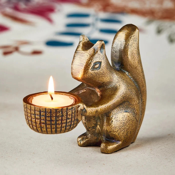 Squirrel Tea Light Candle Holder