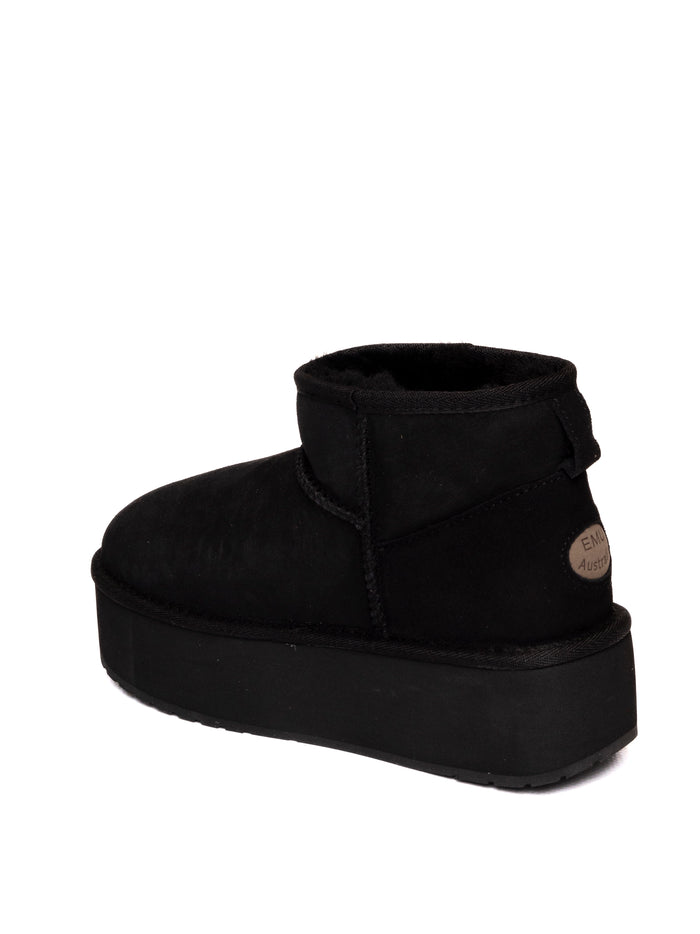 EMU Stivaletto montone nero W13082 STINGER.FLAT-BLK