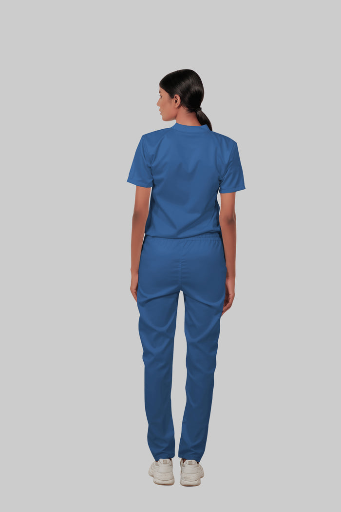 Stretchable (2Way) Women Steel Blue Straight Scrub Pant