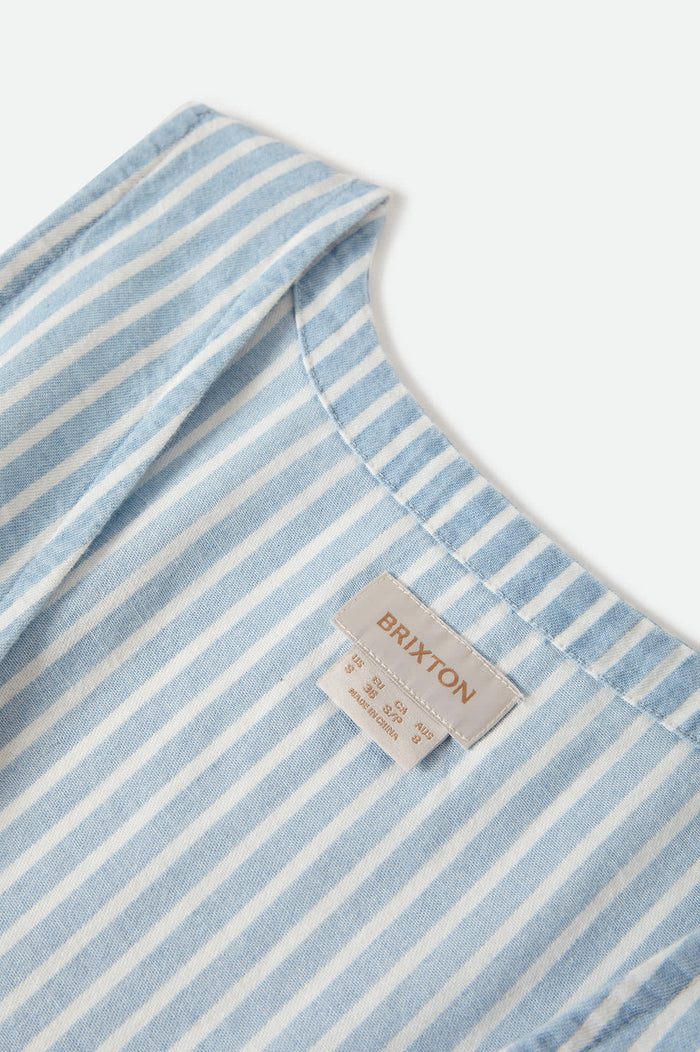 Women's The Bells Top in the color Two Boot Stripe - Additional Laydown image