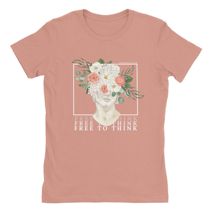 THE FLOURISHING MIND WOMEN'S TEE | GOLD - DESERT PINK