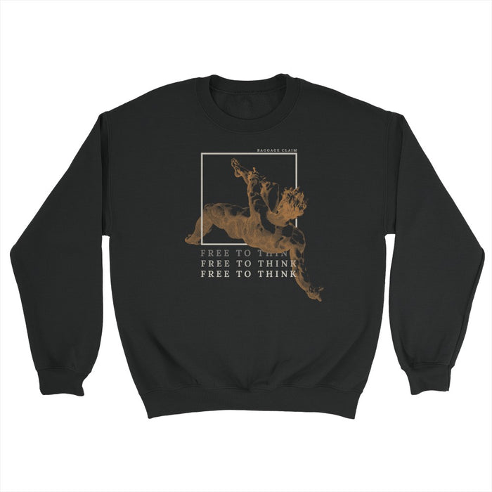THE UNBOXED MIND UNISEX CREW NECK SWEATSHIRT | BLACK