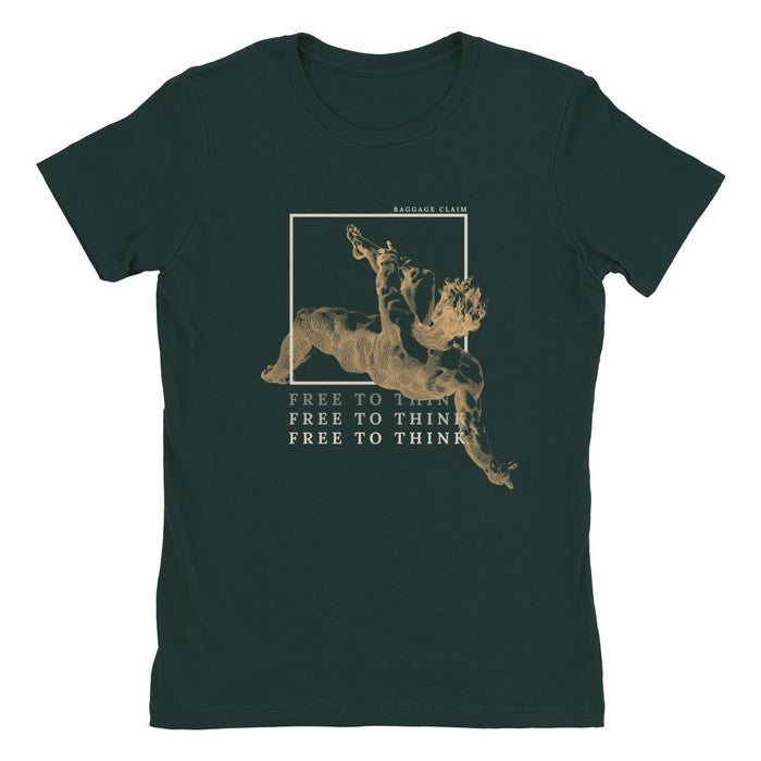 THE UNBOXED MIND WOMEN'S TEE | MAROON - INDIGO - GREEN