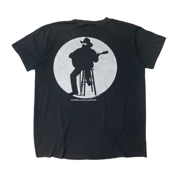 Vintage 80s Hank Williams Jr. Lone Wolf Tour Graphic T-Shirt Size XL Hanes