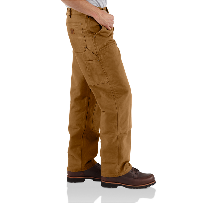WASHED DUCK DOUBLE FRONT WORK DUNGAREE - BRN-Carhartt Brown | Carhartt B136