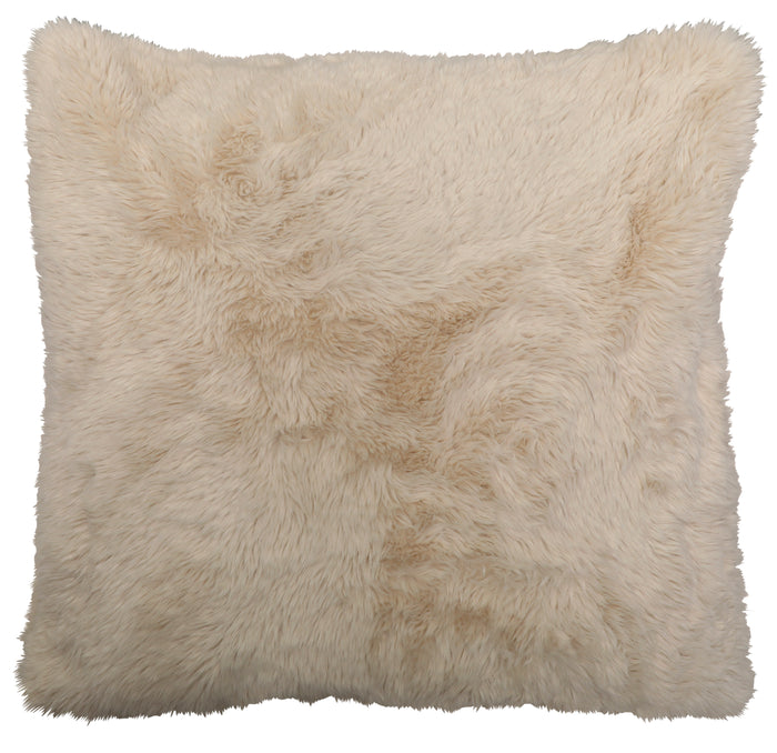 Yakety Sand Faux Fur Euro Sham - 26"x26"