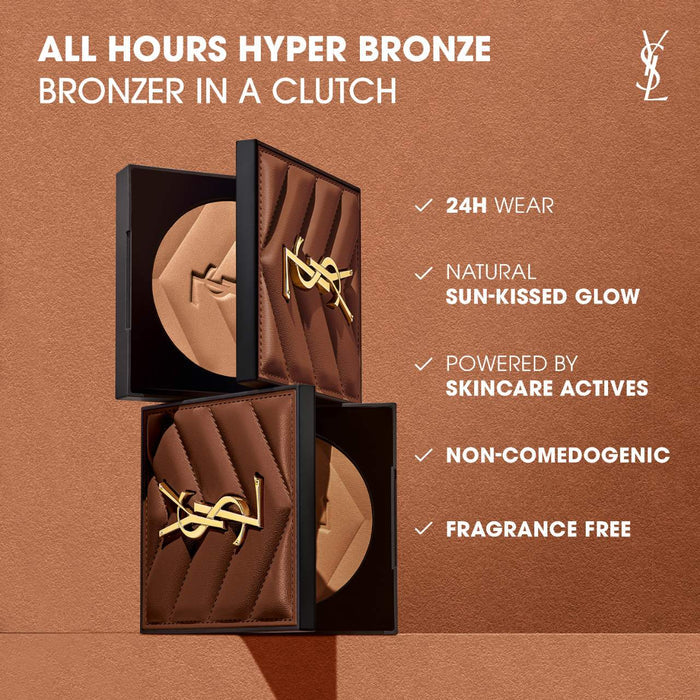 Yves Saint Laurent All Hours 24H Hyper Sunkissed Glow Bronzer Powder - 01 Light Sepia NIB
