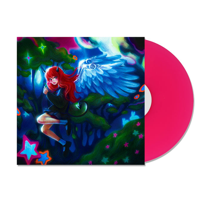 Zeph presents a limited edition Neon Magenta LP. The vibrant album cover shows a red-haired girl with white wings in a glowing, neon-accented fantasy forestβperfect for fans of bold character artwork and colorful designs.