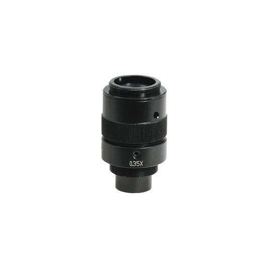 0.35X Adjustable Microscope Camera Coupler C-Mount Adapter 24mm, SKU MZ02016111, three quarter front view
