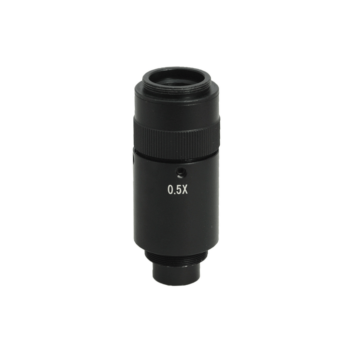0.5X Adjustable Microscope Camera Coupler C-Mount Adapter 24mm, SKU MZ02016131, three quarter front view