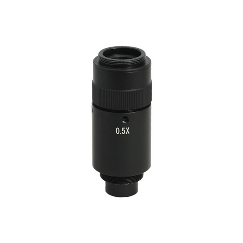0.5X Adjustable Microscope Camera Coupler C-Mount Adapter 24mm, SKU MZ02016131, three quarter front view