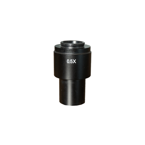 0.5X Adjustable Microscope Camera Coupler C-Mount Adapter 28mm, SKU MZ19026131, three quarter front view