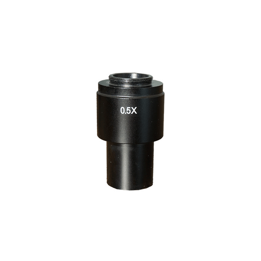 0.5X Adjustable Microscope Camera Coupler C-Mount Adapter 28mm, SKU MZ19026131, three quarter front view