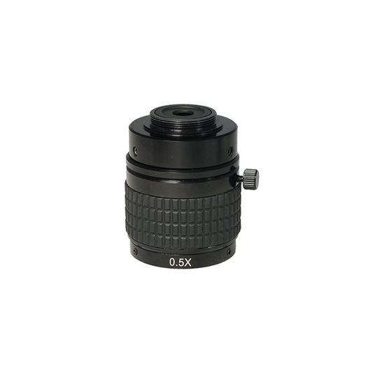 0.5X Adjustable Microscope Camera Coupler C-Mount Adapter 33mm, SKU MZ05036131, three quarter front view