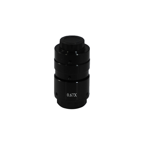 0.67X Microscope Camera Coupler C-Mount Adapter 25.4mm, SKU MZ07016181, three quarter front view