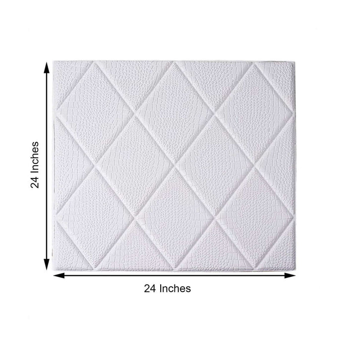 White textured square cushion, 24 inches x 24 inches.