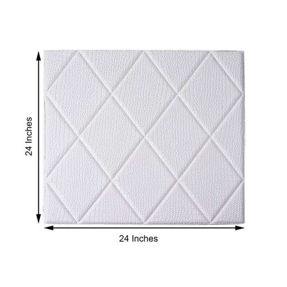 White textured square cushion, 24 inches x 24 inches.