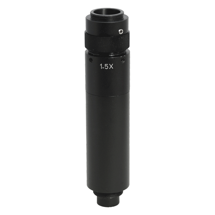 1.5X Adjustable Microscope Camera Coupler C-Mount Adapter 24mm, SKU MZ02016161, three quarter front view