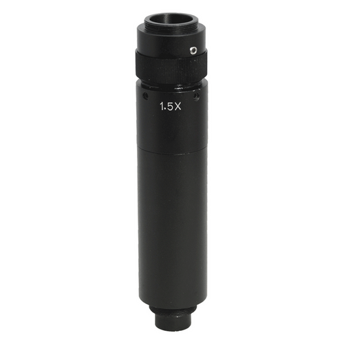 1.5X Adjustable Microscope Camera Coupler C-Mount Adapter 24mm, SKU MZ02016161, three quarter front view