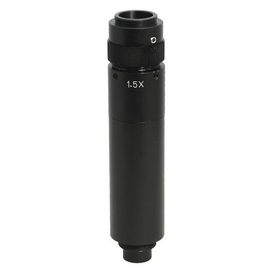 1.5X Adjustable Microscope Camera Coupler C-Mount Adapter 24mm, SKU MZ02016161, three quarter front view