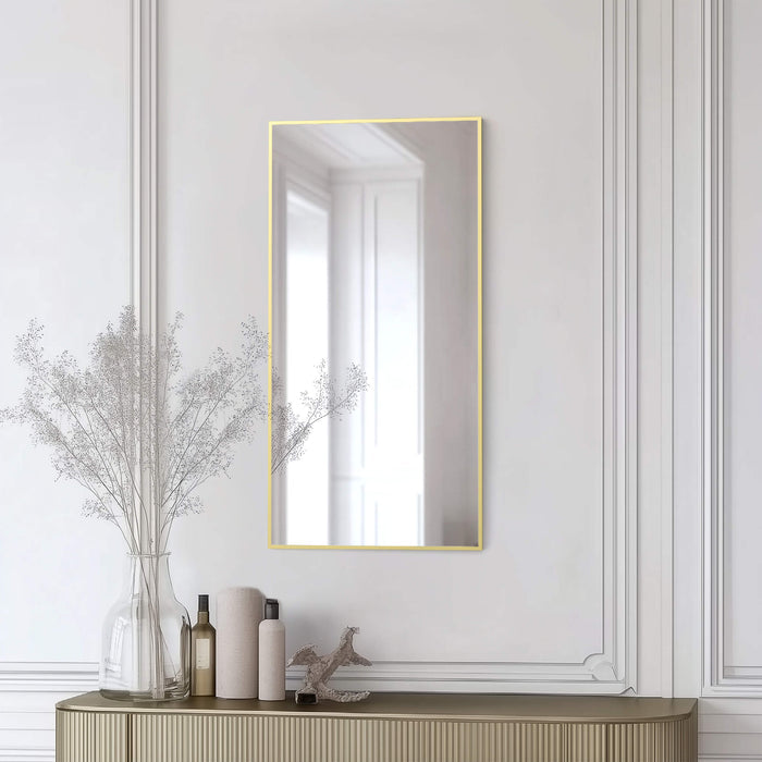 18" x 36" Shatterproof Wall Mount Metal Frame Mirror - FM1-1836