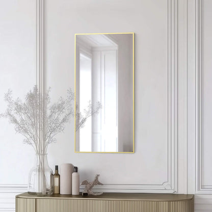 18" x 36" Shatterproof Wall Mount Metal Frame Mirror - FM1-1836
