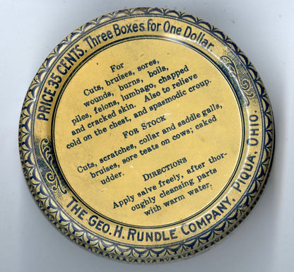 1916 Antique Porter's Pain King Salve Medical Tin, Quack Nostrum