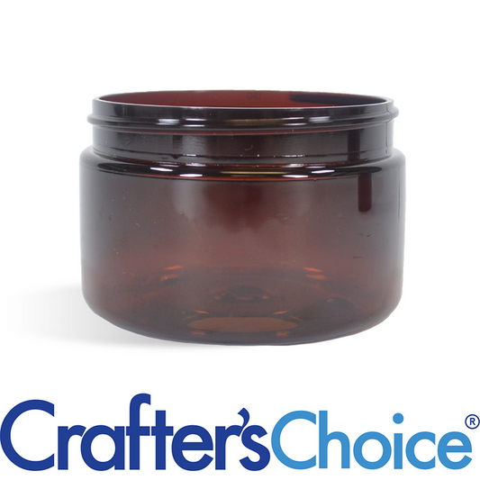 2 oz Amber Heavy Wall Plastic Jar - 58/400