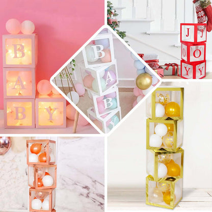 Colorful decorative blocks with lights and letters for baby celebrations.