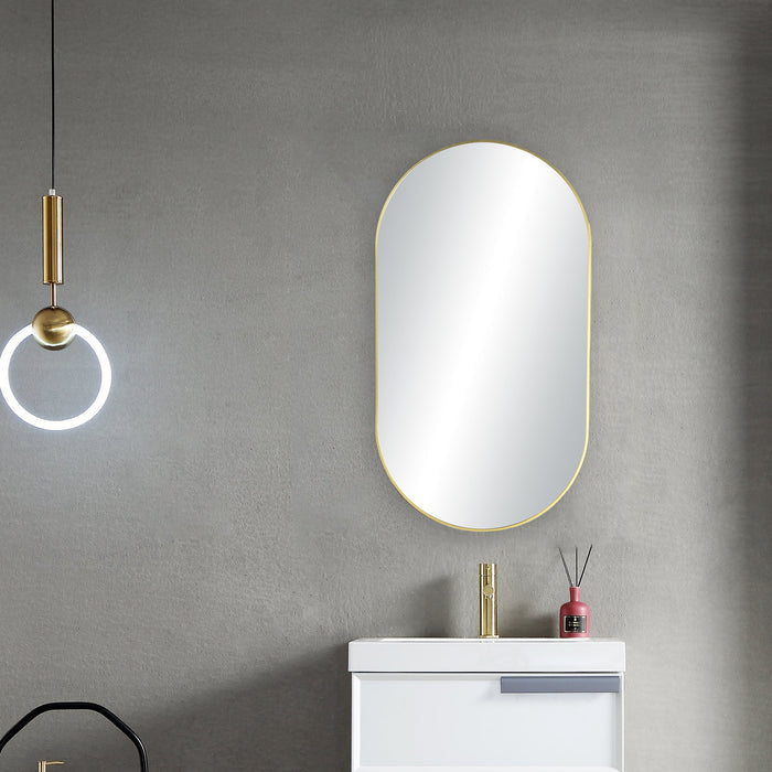 20" x 36" Shatterproof Wall Mount Metal Frame Mirror - FM4-2036