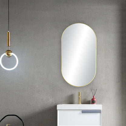 20" x 36" Shatterproof Wall Mount Metal Frame Mirror - FM4-2036