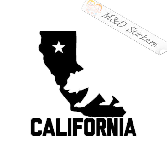 2x California Bear State Borders Vinyl Decal Sticker Different colors & size for Cars/Bikes/Windows