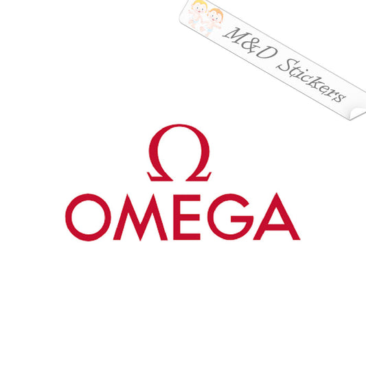 2x Omega Logo Vinyl Decal Sticker Different colors & size for Cars/Bikes/Windows