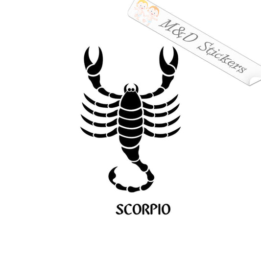 2x Scorpio Horoscope Stars Vinyl Decal Sticker Different colors & size for Cars/Bikes/Windows