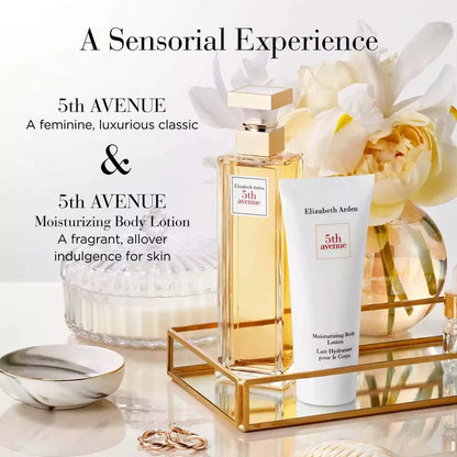 A Sensorial Experience - 5th Avenue a feminine, luxurious classic and 5th Avenue Moisturizing Body Lotion, a fragrant, allover indulgence for skin