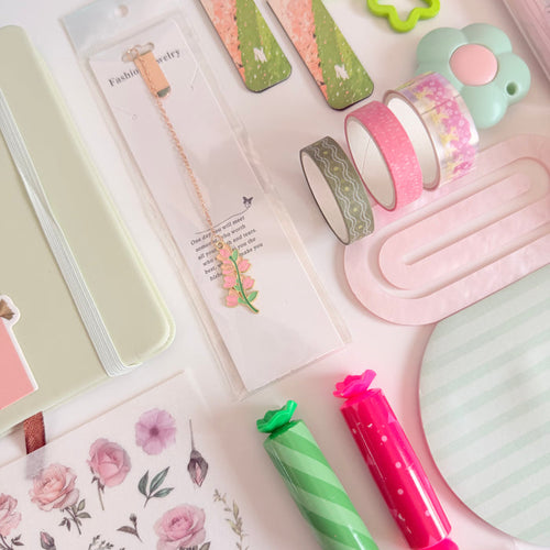 Pastel Green & Pink Stationery Gift Box