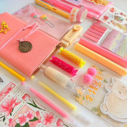 Pink & Yellow Stationery Set